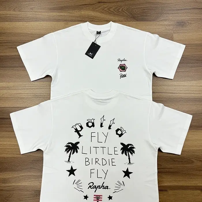 Nouveauté T-shirt Patta Style Streetwear Américain avec Imprimé Palmiers et Étoiles Hauts à Manches Courtes pour Homme