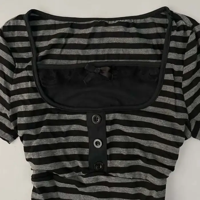 T-shirt vintage slim en dentelle