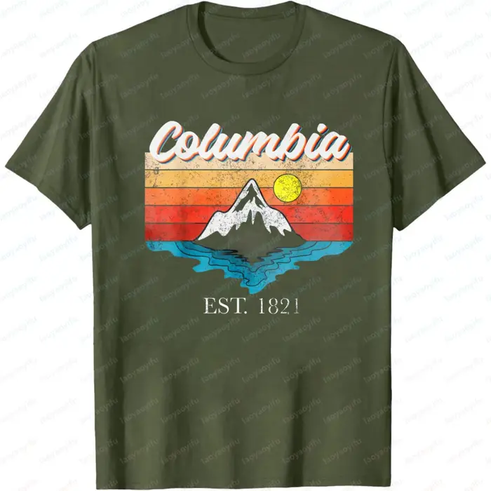 Columbia Mountain Sunset T-shirt en coton à manches courtes pour hommes