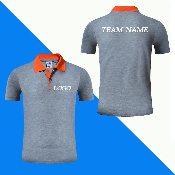8 couleurs POLO LOGO personnalisé couleur correspondant revers à manches courtes impression