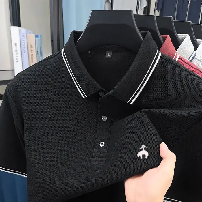 Polo brodé de marque haut de gamme pour homme