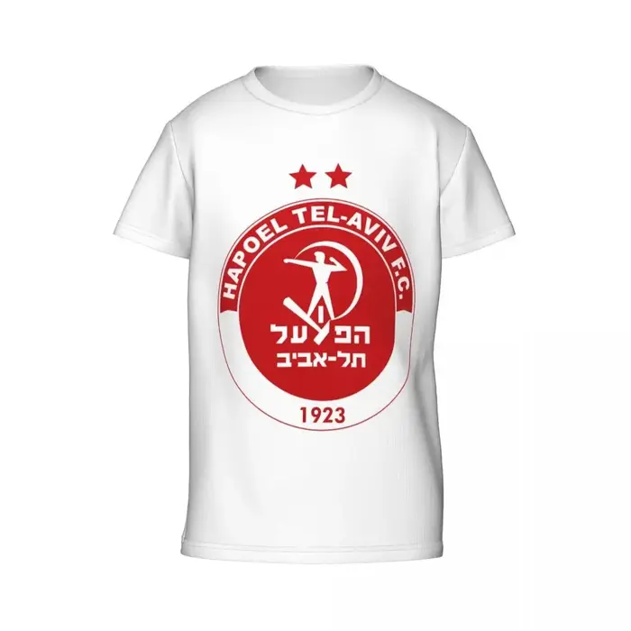Hapoel Tel Aviv T Shirt - T-shirts à manches courtes et col rond doux pour adolescente et garçon