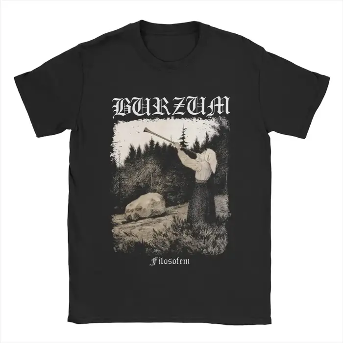 Burzum Blow The Trumpet T-shirts polyvalents en coton