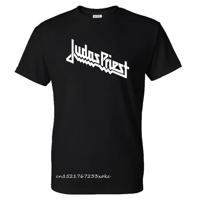 T-Shirt imprimé Judas Priest pour homme, streetwear, groupe de musique célèbre, 100% coton, rapMetal