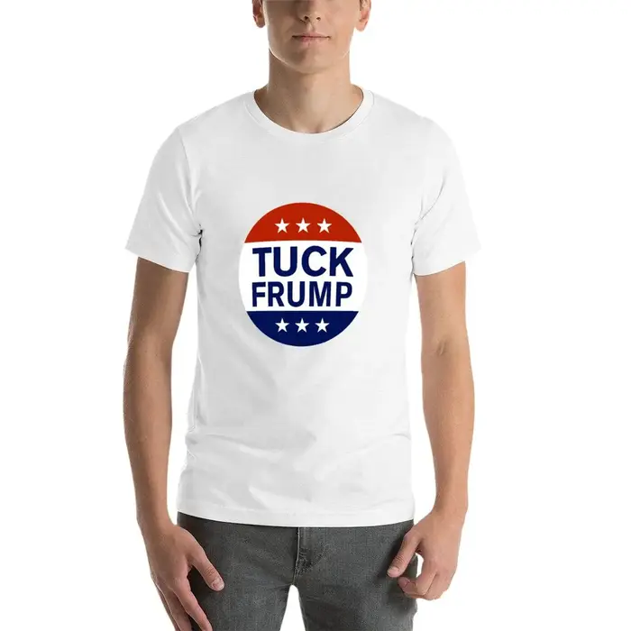 T-shirt Tuck Frump à motif artistique imprimé, haut décontracté