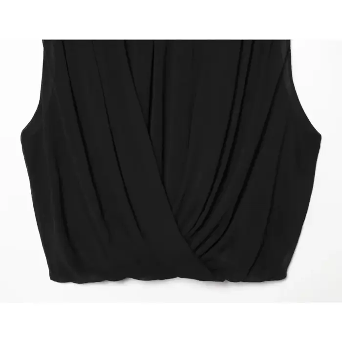 Débardeur drapé à col montant pour femme