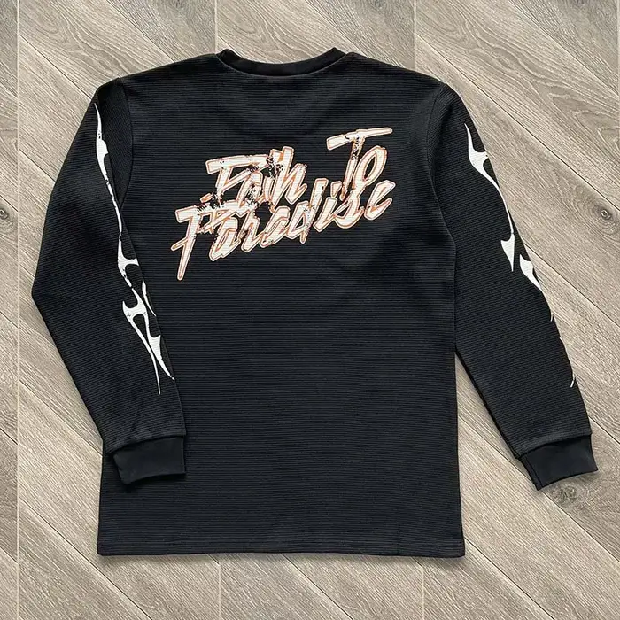 HS Capsule 8 T-shirt à manches longues en coton texturé convexe