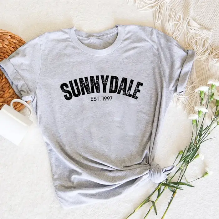 T-shirt à manches courtes unisexe The Vampire Slayer, Économie graphiques Sunnydale, T-shirt de l'ém