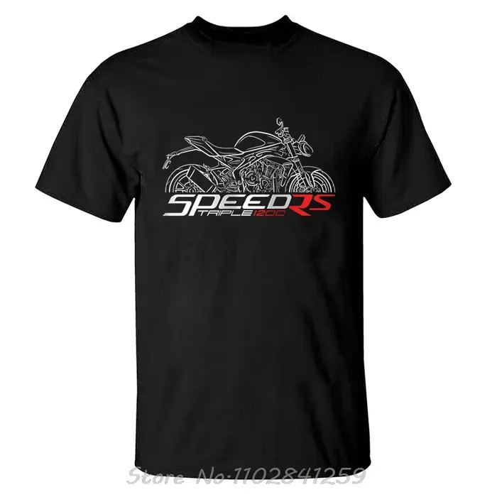 Triumphs Speed Triple 1200 RS 2021-2025 T-shirt graphique hommes vêtements surdimensionné T-shirt ét