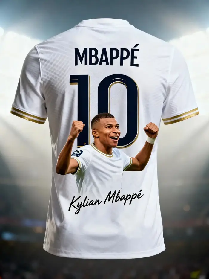 T-shirt de football pour homme MBAPPE imprimé en 3D