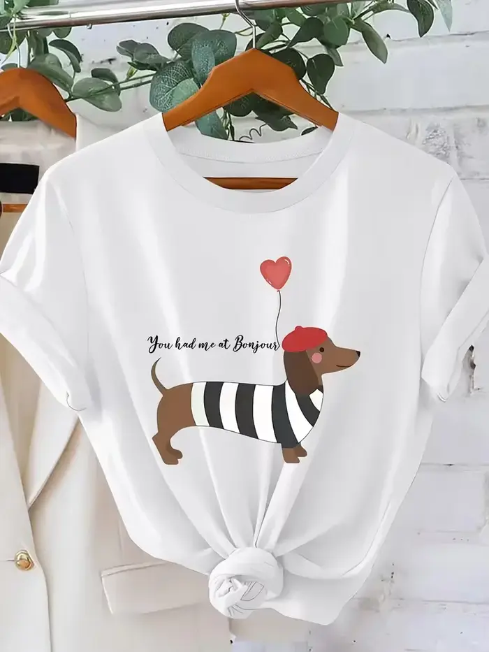 T-shirt Teckel style français