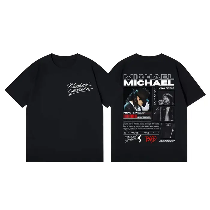 T-shirts graphiques Michael Jackson classiques 2026 – T-shirt décontracté ample à manches courtes po