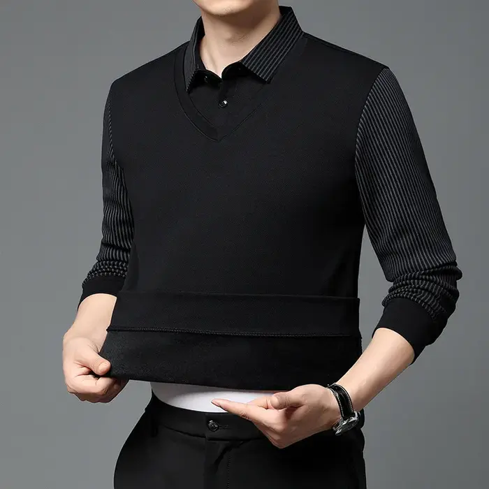 Polo à manches longues pour homme