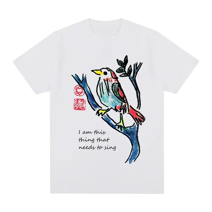 Leonard Cohen T-shirt je suis cette chose qui doit chanter coton hommes