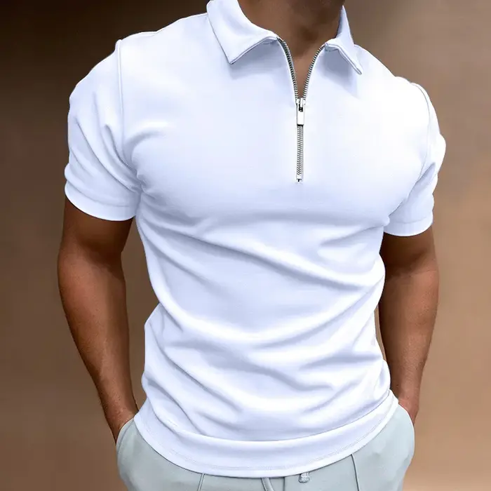 Polo ajusté pour homme - Chemise de golf décontractée à manches courtes, style athlétique, idéale po