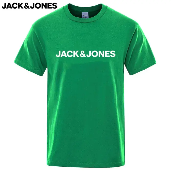 100% pur coton Jack Jones T-shirts d'été pour hommes et femmes