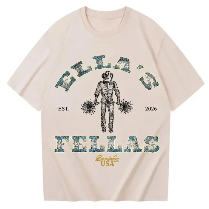 T-shirt tendance vintage été 2026 Ella Langley Ella's Fellas pour homme et femme