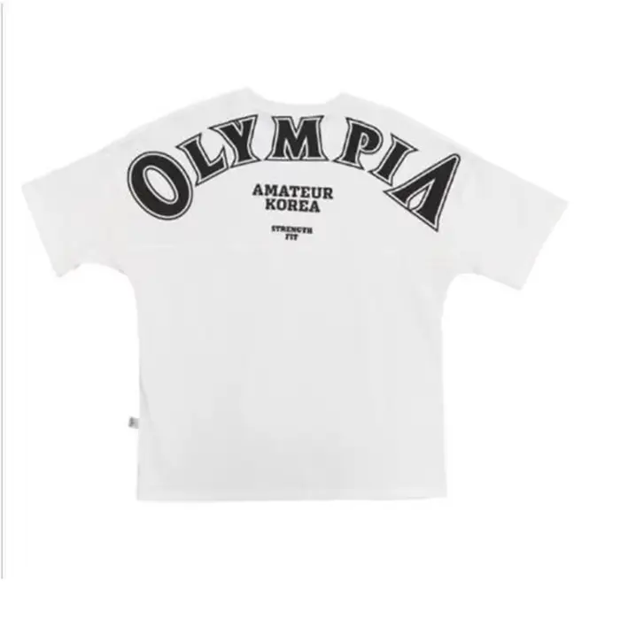 OLYMPIA Coton Gym Shirt dehors T Shirt Hommes À Manches Courtes Running Shirt Hommes Workout Trainin