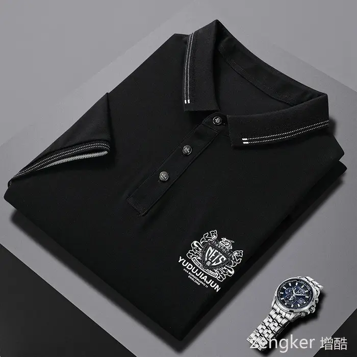 Polo grande taille à manches courtes pour hommes