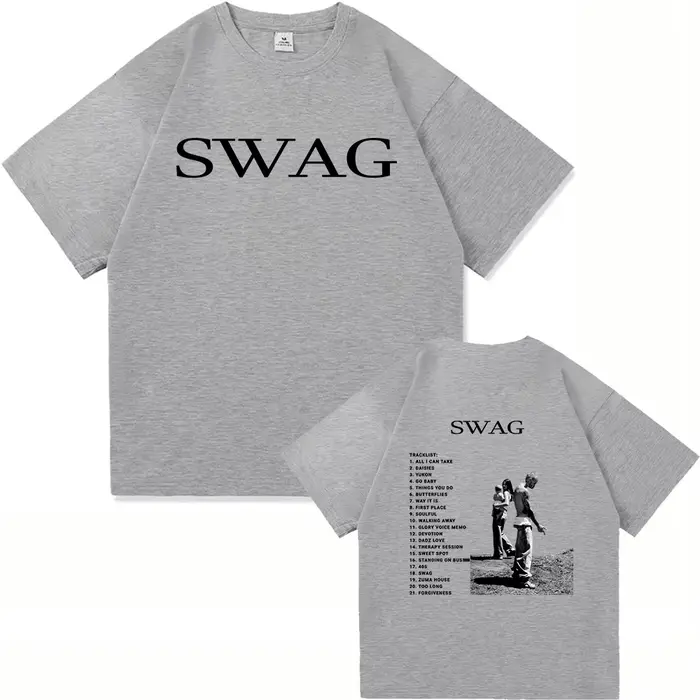 Justin Bieber SWAG t-shirt 2025 nouvel Album hommes/femmes vêtements Harajuku haute qualité