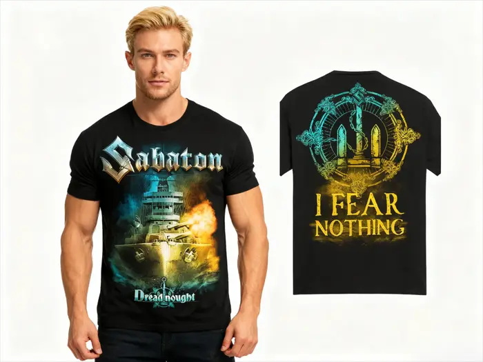 Sabaton flotte Kriegsmarine Ablum T-shirts métal groupe de Rock Fan impression