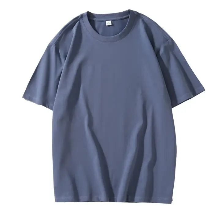 T-shirt d'été à manches courtes et col rond en coton Lycra pour hommes et femmes