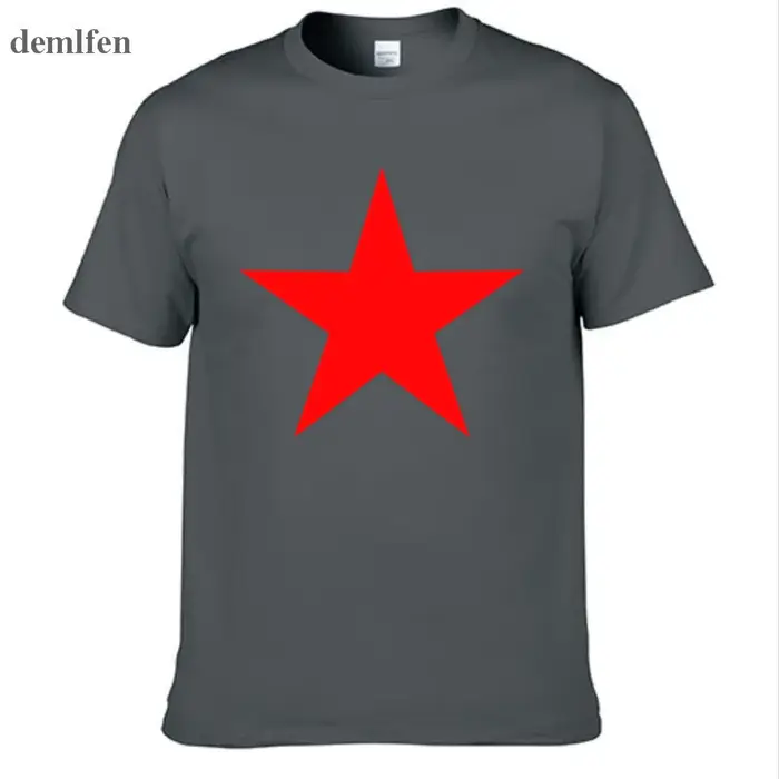 Marque de mode étoile rouge T-shirt hommes nouveauté drôle à manches courtes t-shirts hauts impression 3D Fitness O cou