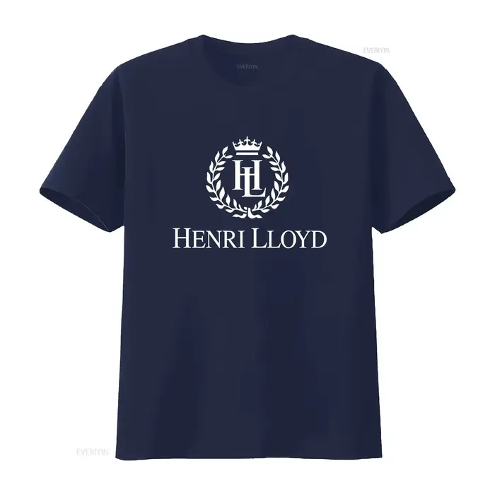 T-shirt noir avec Logo Henri Lloyd pour hommes
