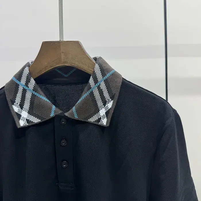 Polo tendance rétro à carreaux pour homme