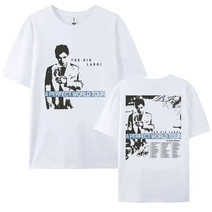 T-shirt A PERFECT WORLD TOUR 2026 THE KID LAROI Singer Design Print