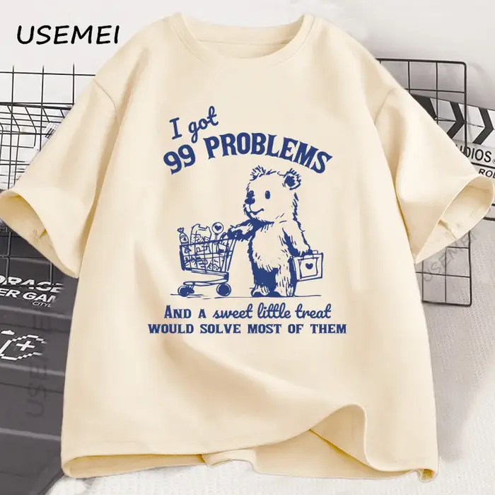 J'ai 99 problèmes et un petit T-shirt doux pour hommes femmes drôle mignon