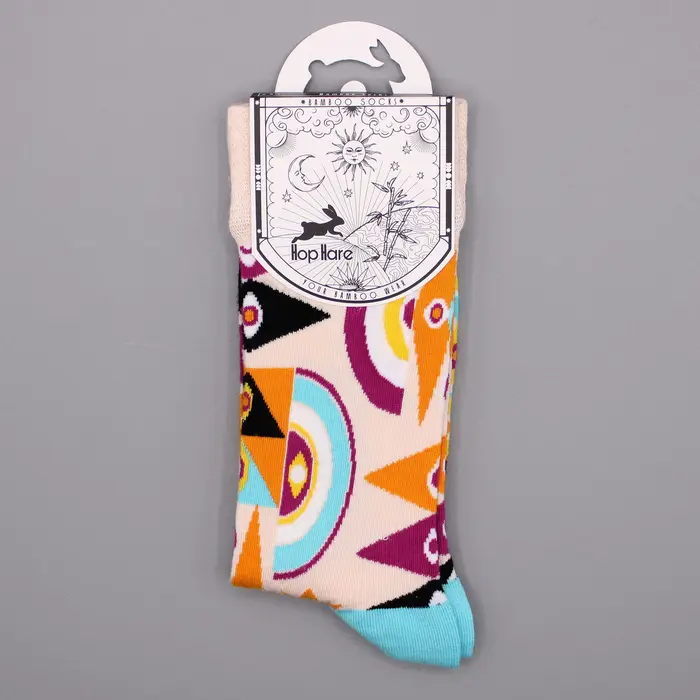 Hop Hare Bamboo Socks (36-40) - Psychedelic Evil Eye