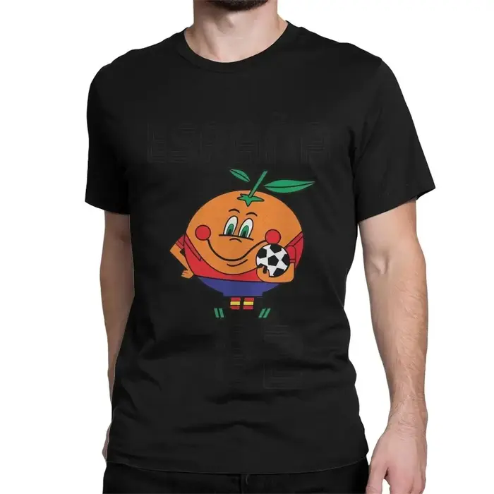 Nouvelle Collection 2026 – T-shirt Basique Quotidien Rétro à Imprimé Lettres et Dessins Animés Thème Football Européen Vintage