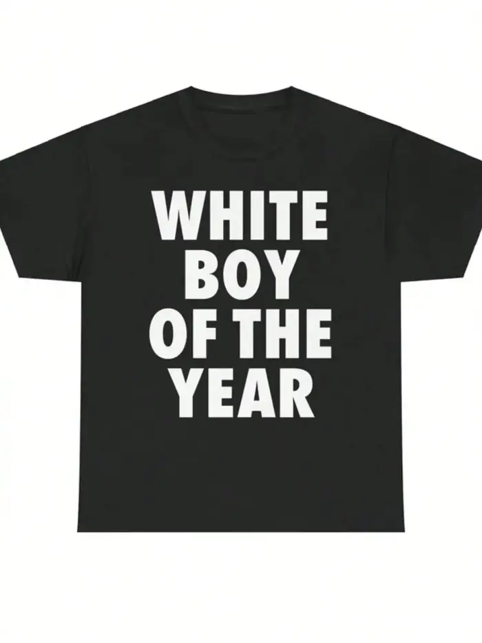 T-shirts WHITE BOY OF THE YEAR – Style Rétro Décontracté Streetwear Vintage
