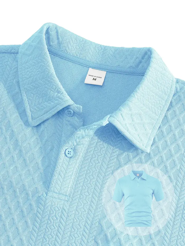 Ensemble polo et short jacquard pour homme