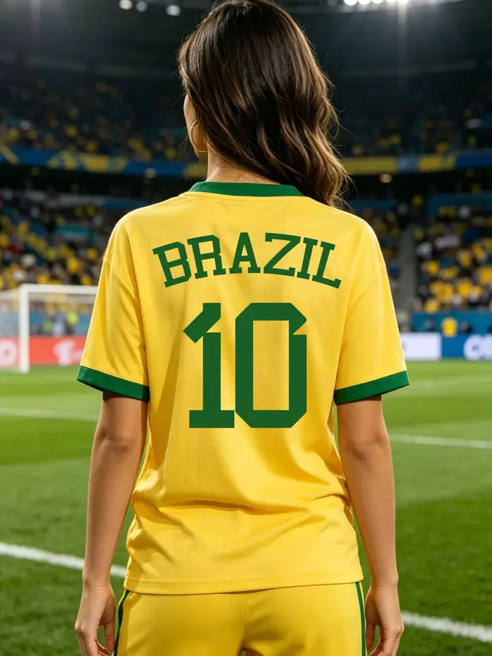 T-shirt esthétique de l'équipe nationale du Brésil pour femmes