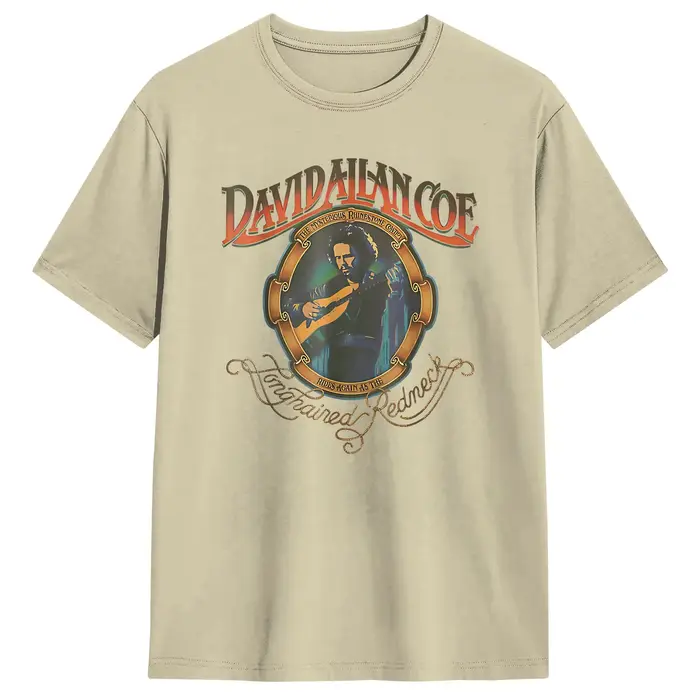 David Allan Coe T-shirt vintage rétro en coton pour hommes, t-shirt d'été streetwear, t-shirt hippie, vêtements décontractés grande taille