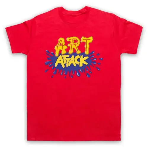 ART ATTACK-T-Coalition TV RETRO SHOW pour hommes et femmes, non officiel, créatif, logo pour enfants
