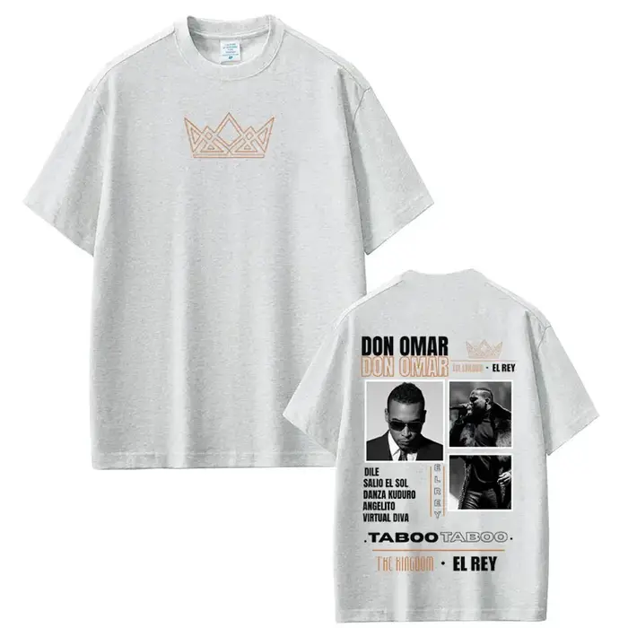 T-shirts imprimés album du rappeur Don Omar pour hommes et femmes