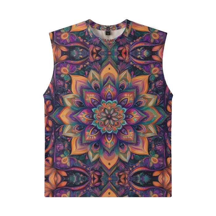 Débardeur géométrique Mandala cosmique pour hommes