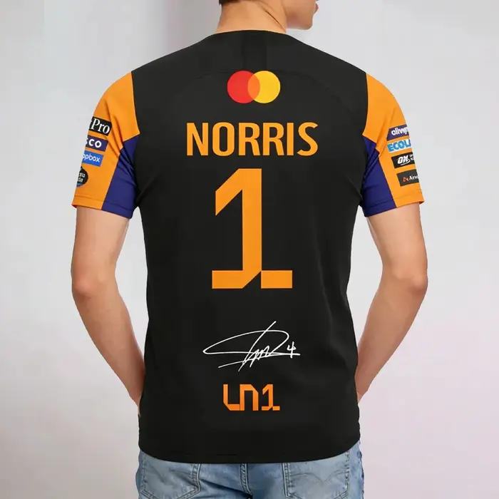 T-shirts de course pour hommes et femmes - Pilote # 1 Lando Norris & Driver # 81 Piastri Fan Tops Sp