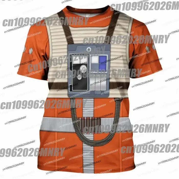 T-shirt de cosplay Darth Vader, imprimé 3D intégral, pour homme, style moto, à manches courtes, stre