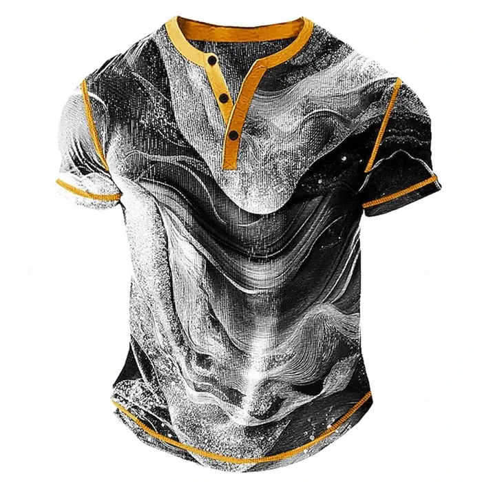 Nouveau Polo Homme Tendance Style Rétro – T-shirt Décontracté Quotidien Coupe Ample Respirant Manches Courtes Boutonné