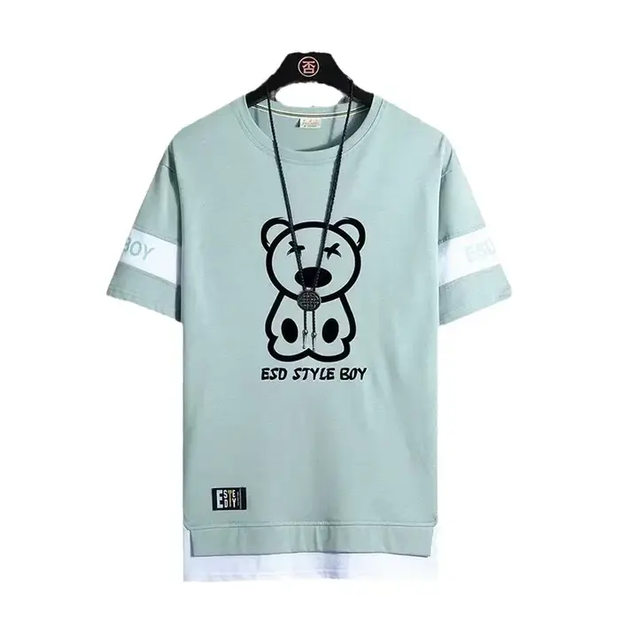 T-shirt pour hommes manches courtes hommes t-shirts Style coréen Streetwear imprimé Harajuku surdime