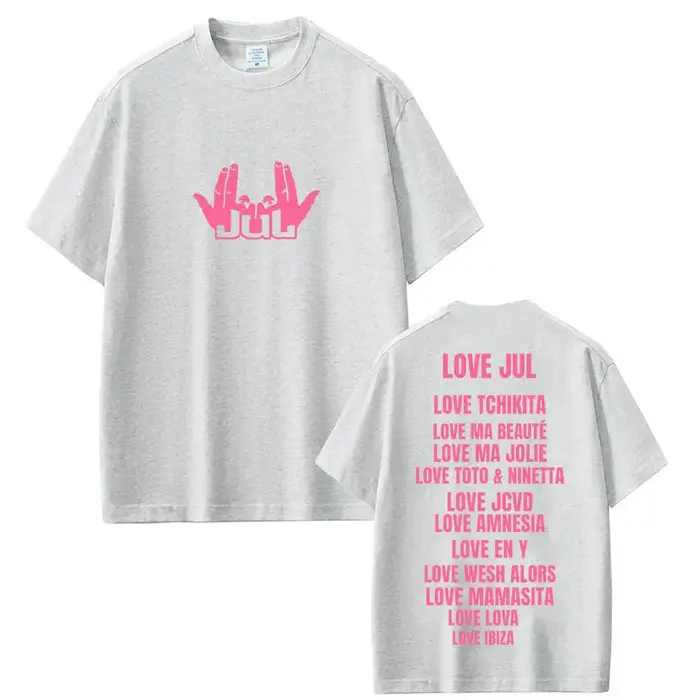Rappeur Jul Love Jul T-shirt graphique classique hommes femmes mode Hip Hop manches courtes coton surdimensionné