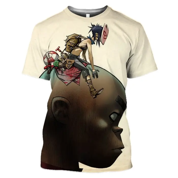 Groupe de Rock Gorillaz t-shirt enfant mode surdimensionné