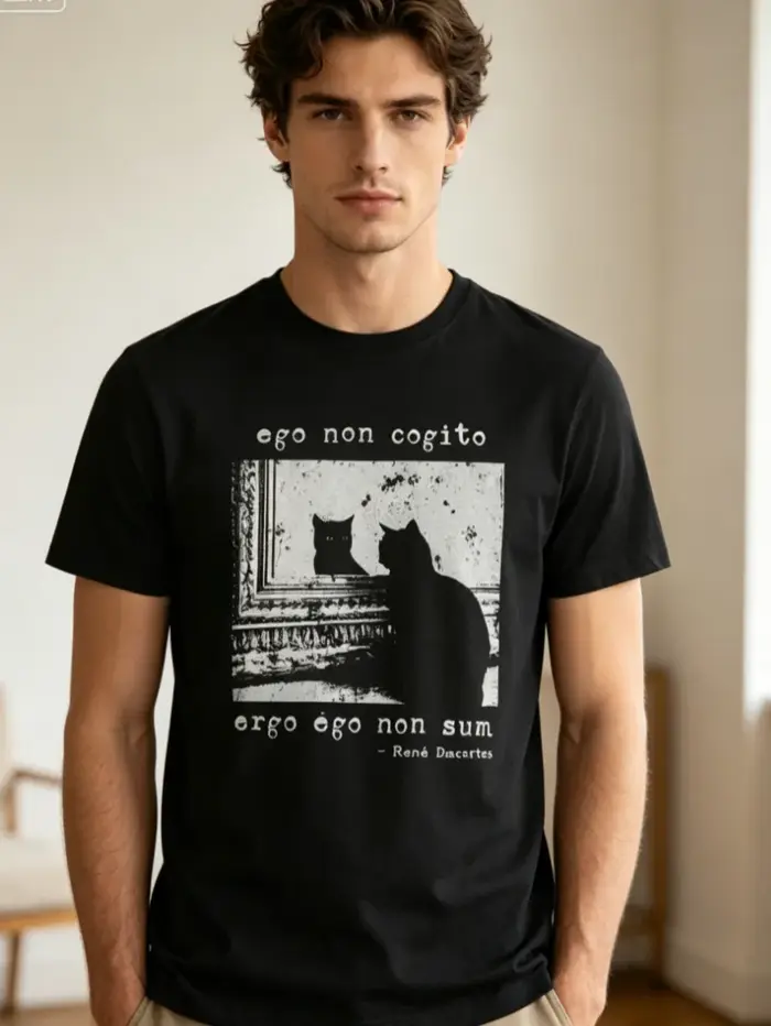 T-shirt Larry Is Calling Cat, Cadeau téléphonique amusant avec chat noir, T-shirt viral Chat qui app