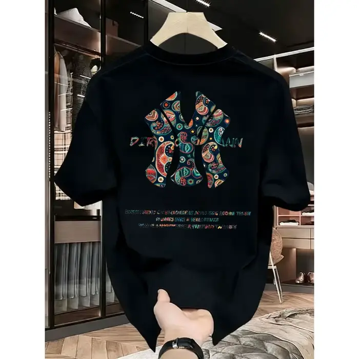 T-shirt imprimé Paisley NY de marque tendance et luxueuse