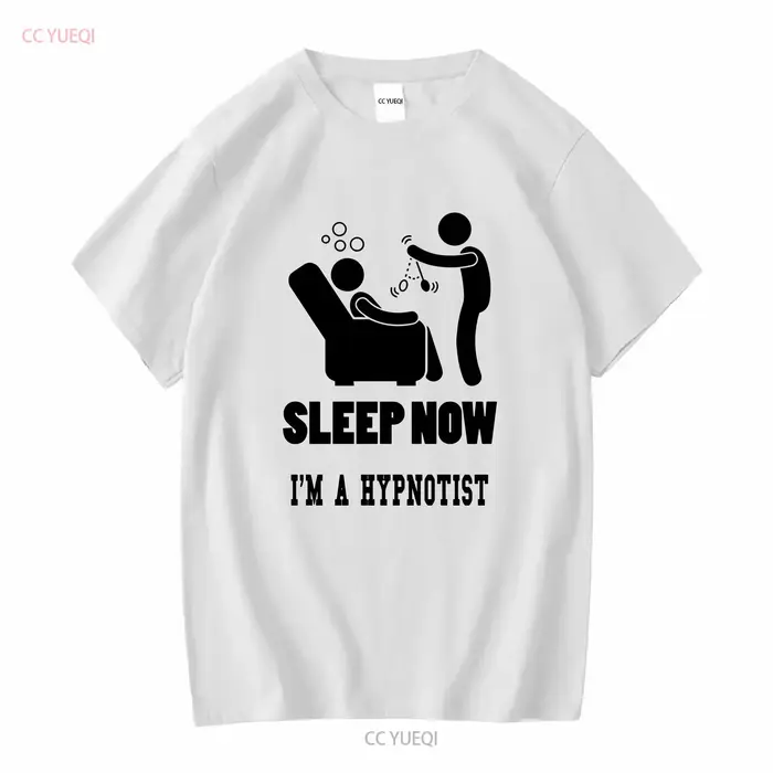 T-shirt vintage « I AM A HYPNOTIST SLEEP NOW » délavé, polyvalent, pour un usage quotidien, élégant,