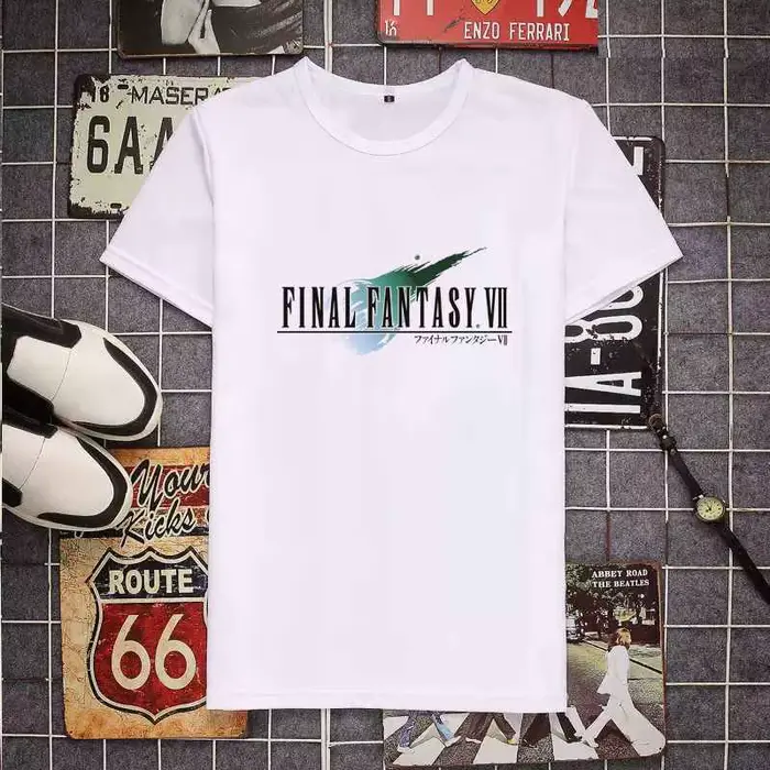 Hommes T-Shirts fils d'avalanche Final Fantasy classique t-shirt à manches courtes FF7 jeu vidéo Strife Shinra soldat